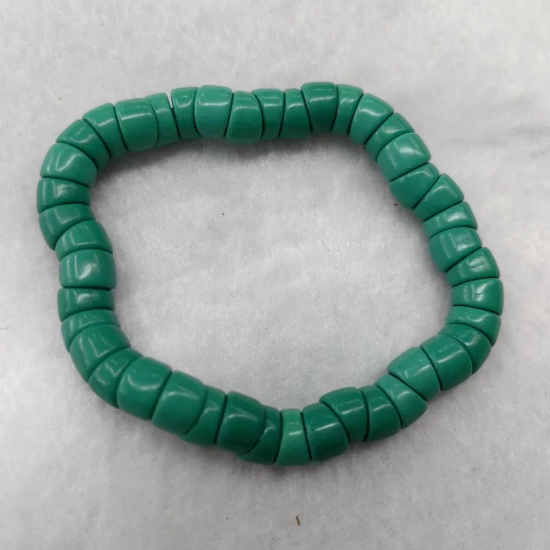 

Браслет из бусин мангостана цвета бирюзы, неправильной формы, в виде кишечника свиньи, нестандартные ювелирные украшения, аксессуары для рук