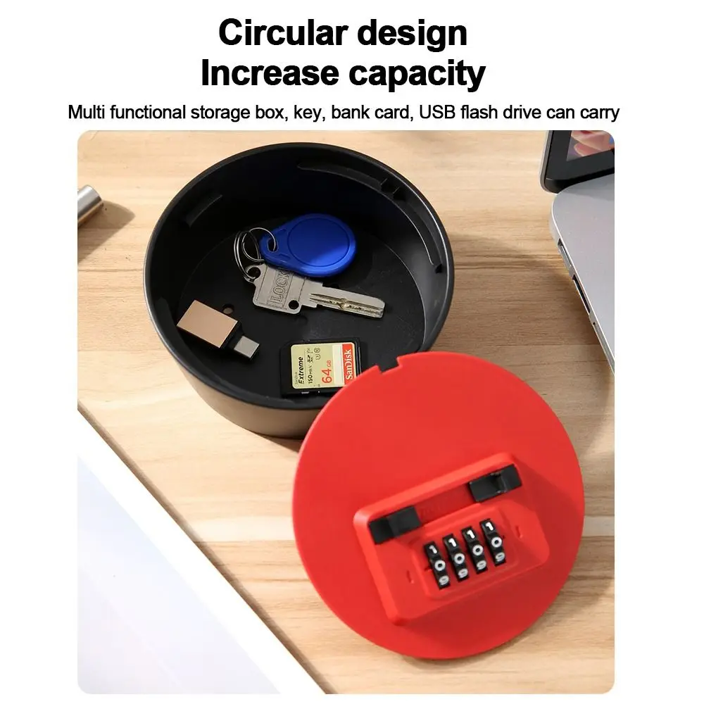 Creative Round Shape Password Box Hidden Resettable Code Security Code Lock Wall Mount Key Storage Case Outdoor Use