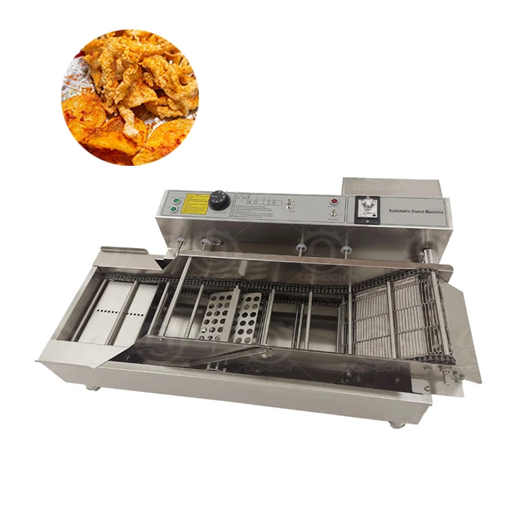 Double Belt Conveyor Deep Fryer Continuous Snack Donut & French Fries Machine Gas Powered Global Best Seller