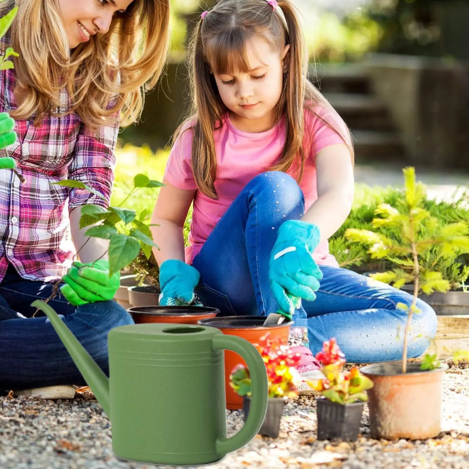 مسقاة النباتات 1L وعاء سقي المحمولة المنزلية شفافة سقي وعاء حديقة سقي وعاء أداة لفناء الشرفة