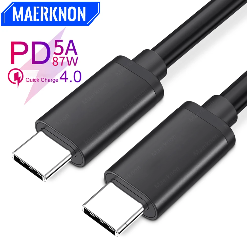 

5A USB C to USB Type C Cable PD Quick Charge For Huawei Samsung Xiaomi mi Fast Charging Phone Charger USB-C Cord Data Cables