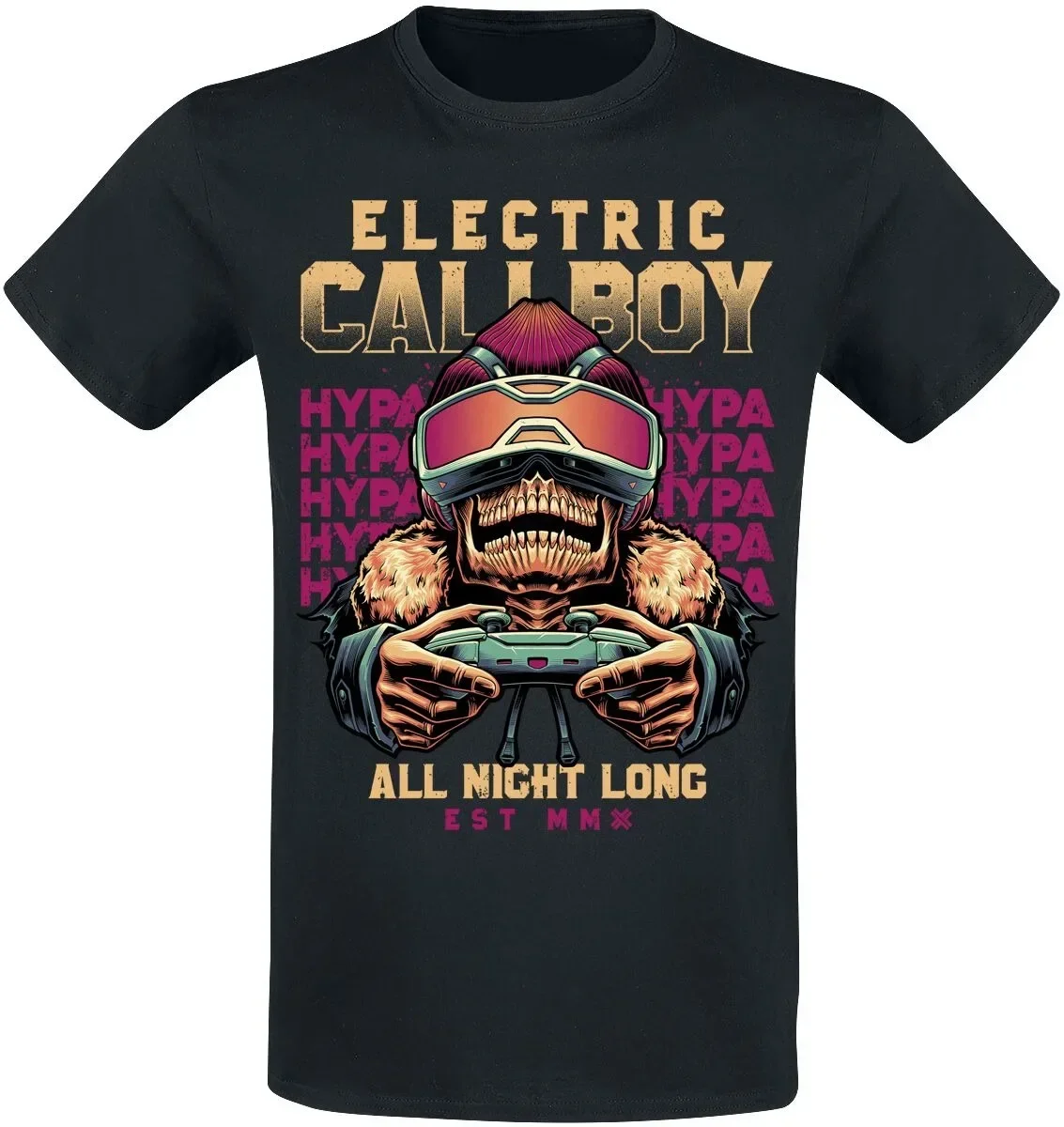 Electric Callboy Choo Choo Train Print T-Shirt für Männer und Frauen, Electronic Core Band, Unisex, Kurzarm, Casual Tee – Detail 2