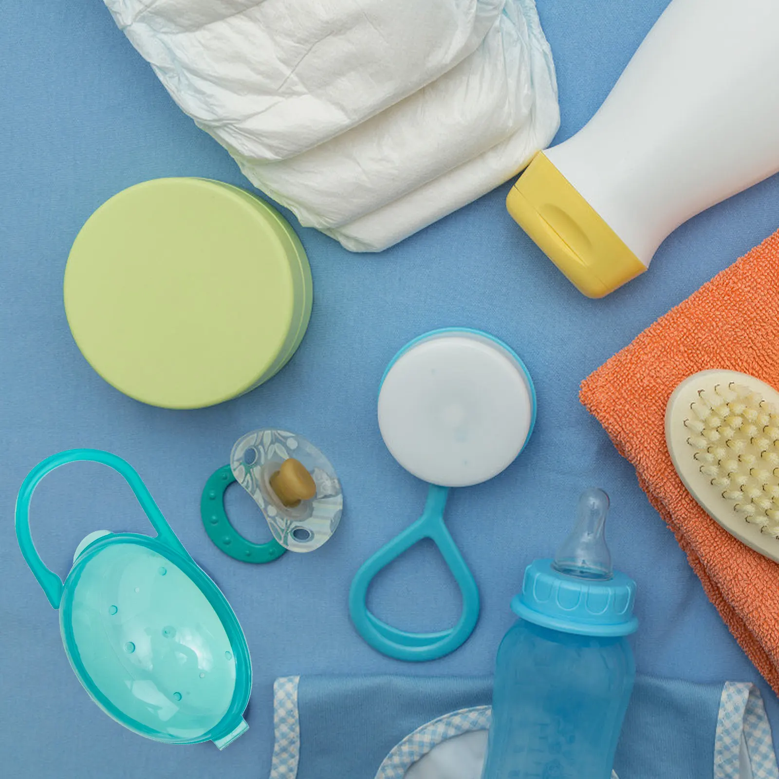 

8Pcs Pacifier Storage Box Compact Portable Lightweight Baby Pacifier Holder Case Travel Stroller Diaper Bag Plastic Protective