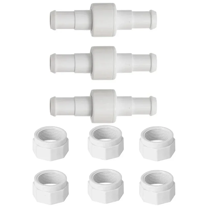 

9pcs/lot Pool Cleaner Hose Swivel D20 And Hose Nut D15 Kit Replace For Zodiac Polaris 280 180 380 3900 Pool Cleaner Accessories