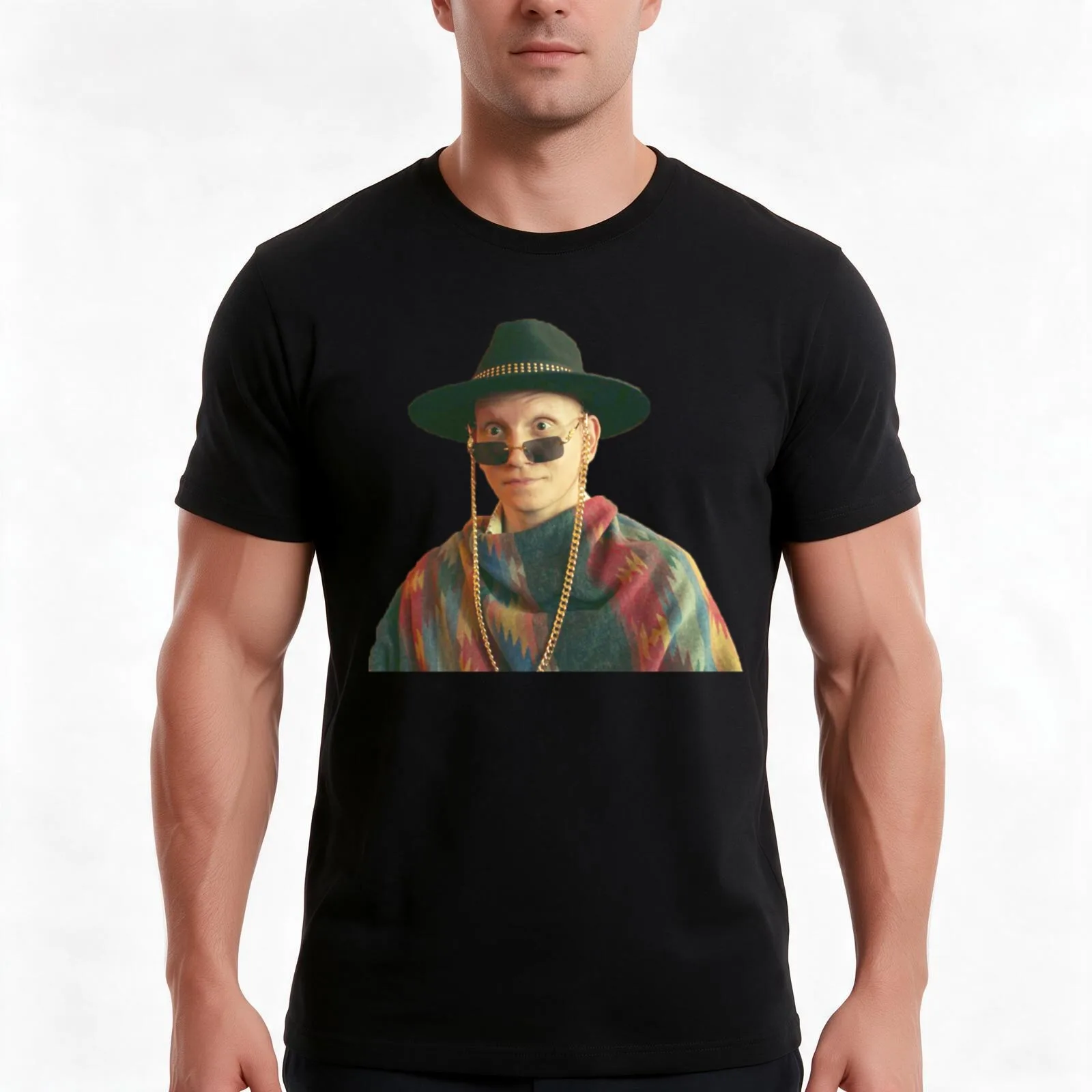 Noho Hank in Santa Fe T-Shirt, Summer Casual Cotton Tee, Oversized Streetwear Tops, Vintage Graphic Print, Unisex Men Women