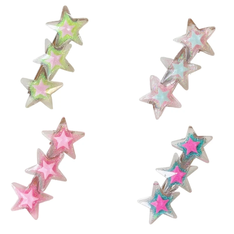 

Glitter Star Hair Clip for Girls Star Bobby Pin Star Hair Accessories Y2K Star Barrettes Star Hairpin Hair Bangs Clip