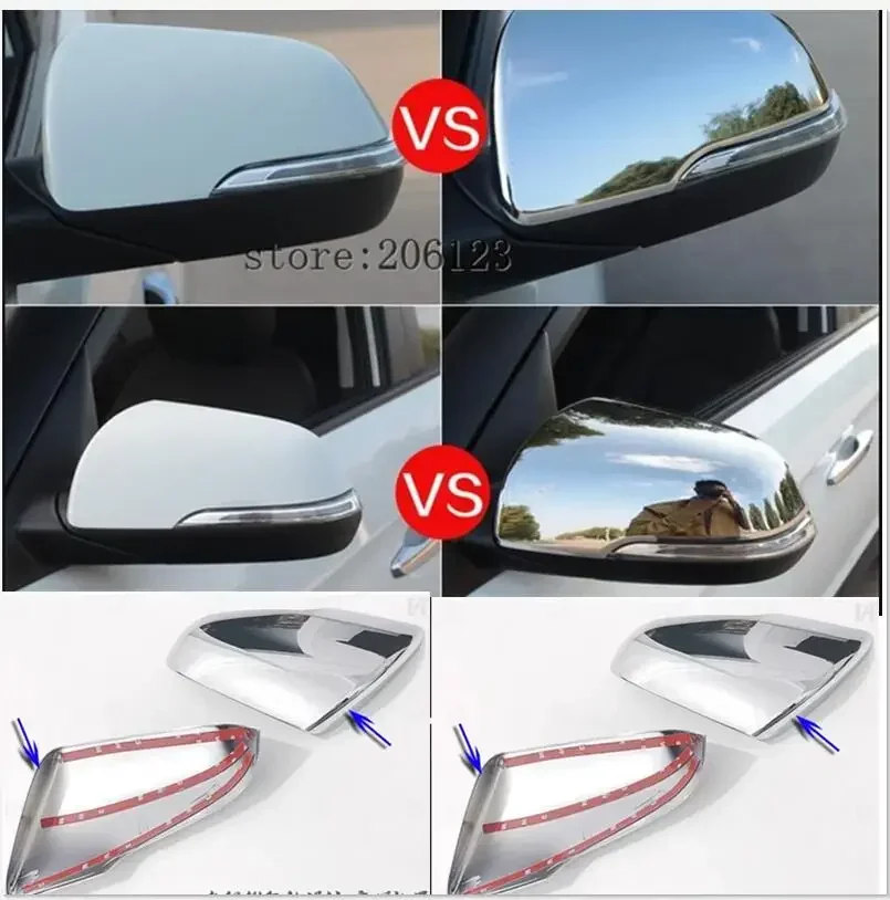 FIT FOR 2014-2017 For Hyundai ix25 (creta)  Chrome Side Rearview Mirror Cover Trims 2 pcs