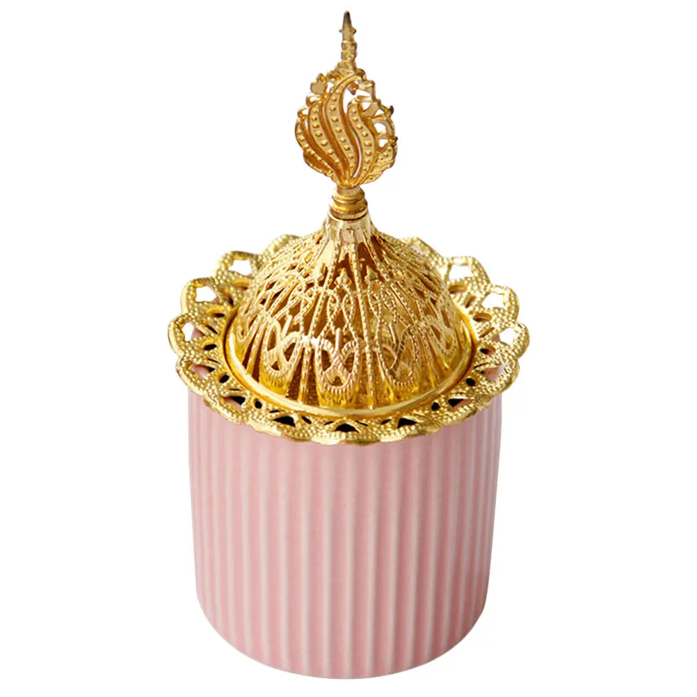 

Ceramic Incense Burner Compact Aromatherapy Stove Tabletop Censer Small Middle East Incense Cone Holder Home Decor