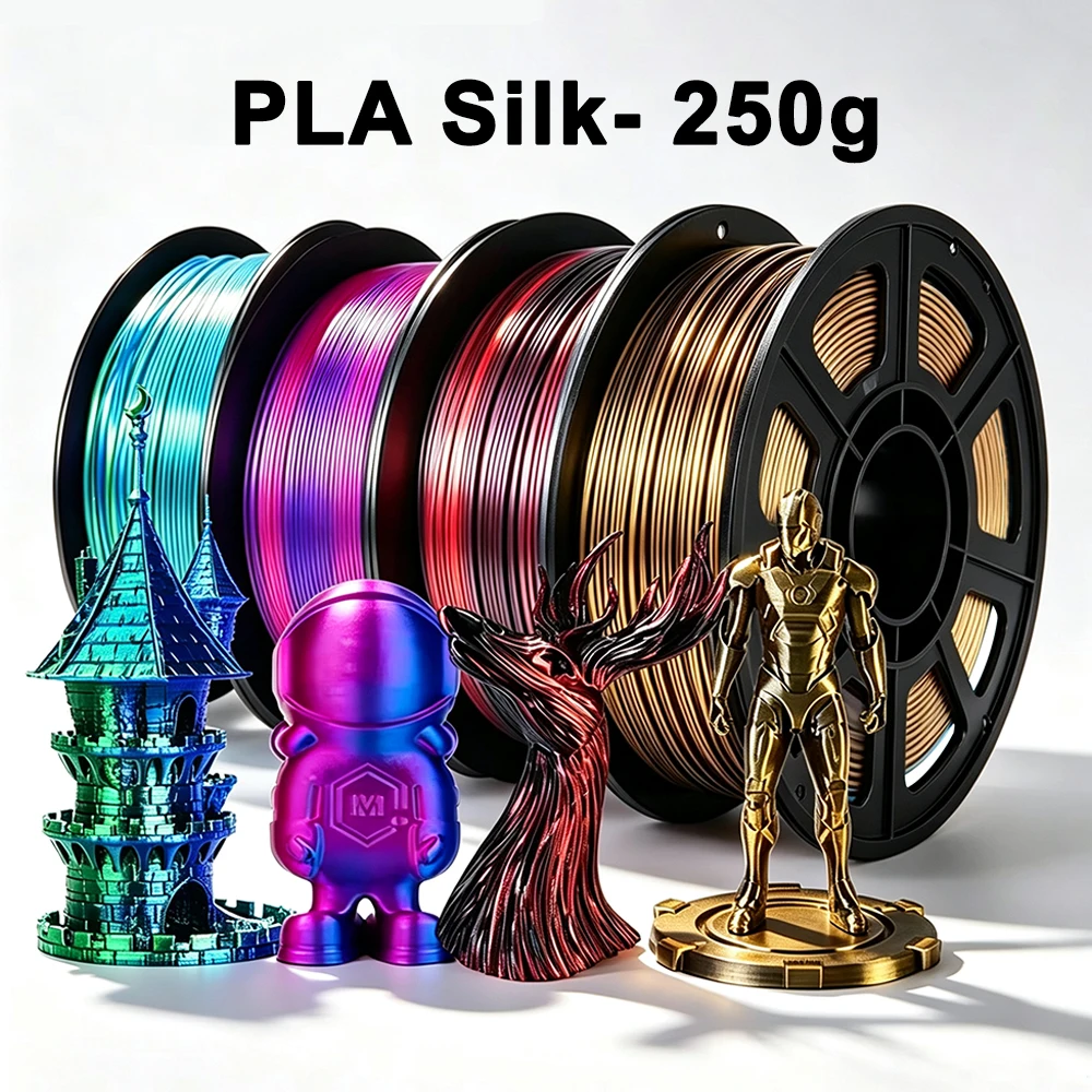 1.75mm Dual Color PLA Filament 3D Printer Silk Black Gold Two Color blue red 3D Printing Material Magic Sublimation Duotone 250g