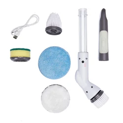 Electric Rotary Scrubber, Cordless Shower Cleaning Brush, Adjustable Speed, Adjustable Bathroom Floor Tile Extension Handle