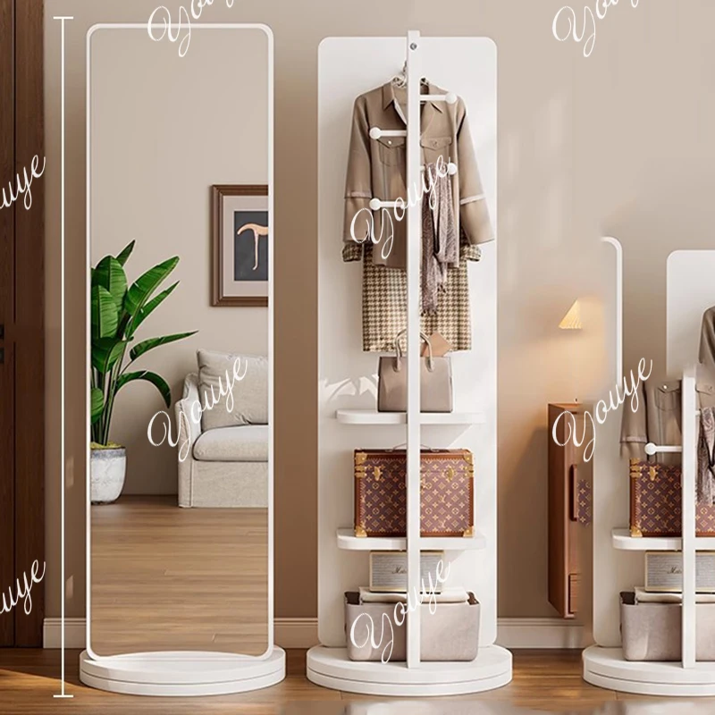 Standing Wardrobes Coat Racks Display Bag Hanger Mirror Floor Garment Coat Racks Bedroom Wooden Arara De Roupa Trendy Furniture