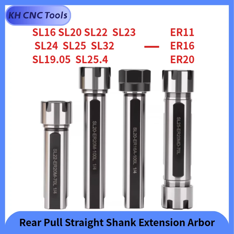 

KH Lathe processing Rear Pull Extension Bar Straight Shank Extension Arbor Machine Tools & Accessories