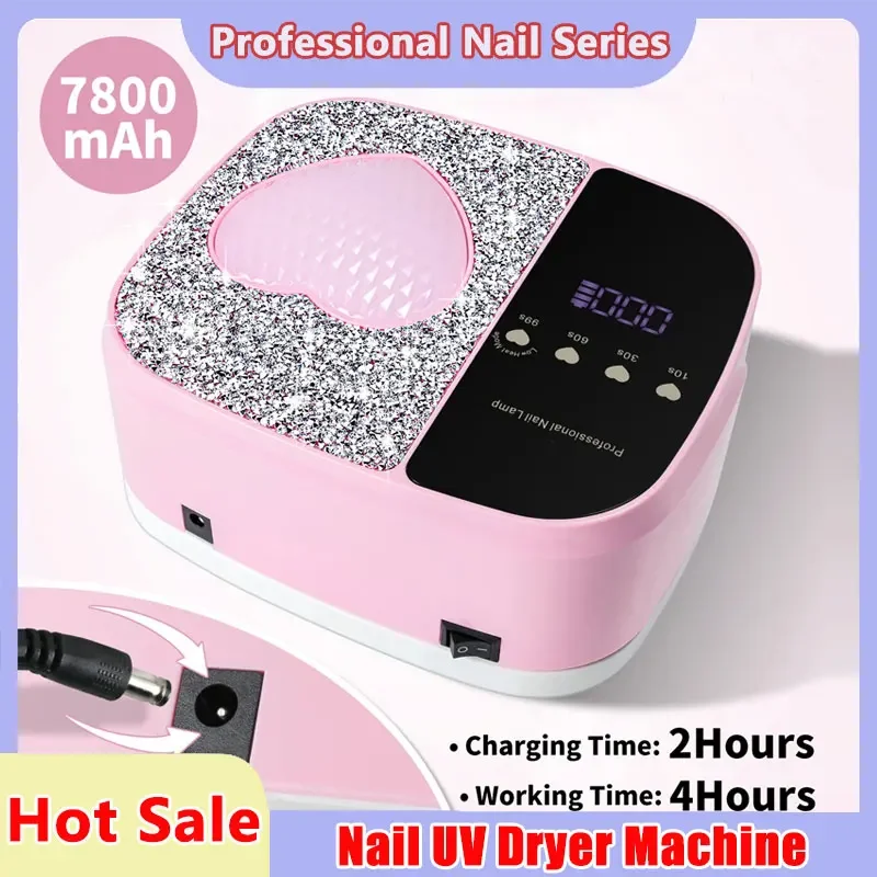 مجفف مصباح أظافر LED لاسلكي بالأشعة فوق البنفسجية مع 36 مصباح LED قابل لإعادة الشحن للأظافر معدات تجفيف أكريليك لطلاء جل الأشعة فوق البنفسجية