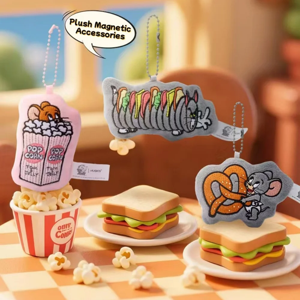 本物のアニメトムとジェリー ミニ磁気ぬいぐるみ漫画猫とネズミシリーズぬいぐるみ冷蔵庫装飾デカールバックパック装飾ギフト