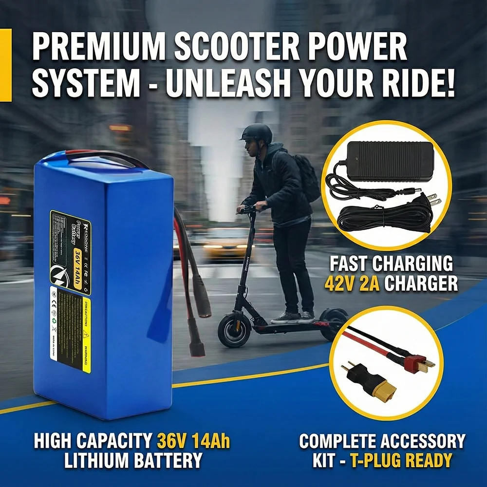 

36 В 14 Ач аккумулятор для электрического скутера 30A BMS защита литий-ионные элементы для электронного велосипеда 350 Вт 500 Вт 800 Вт 1000 Вт аксессуары для двигателя