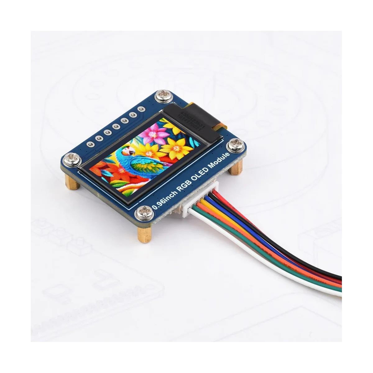 0.96Inch RGB OLED Display Module, 64X128 Resolution SPI Interface Embedded SSD1357 for Arduino / Raspberry Pi / STM32