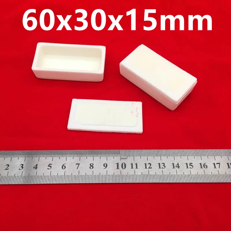 Alumina Corundum crucible/with lid rectangular corundum crucible/Al2O3 ceramic crucible/Analytical, research crucibles