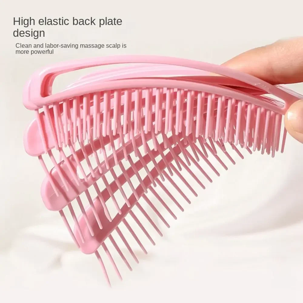 Haarbürste, Oktopus-Haarbürste, Rosa Massage-Entwirrbürste für lockiges Haar, Pflege für dickes Haar, Haarstyling-Werkzeuge – Detail 6