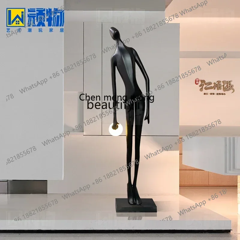 X R0R Figure art sculpture salon décoration sol ornements fenêtre grande sculpture côté de la lampe