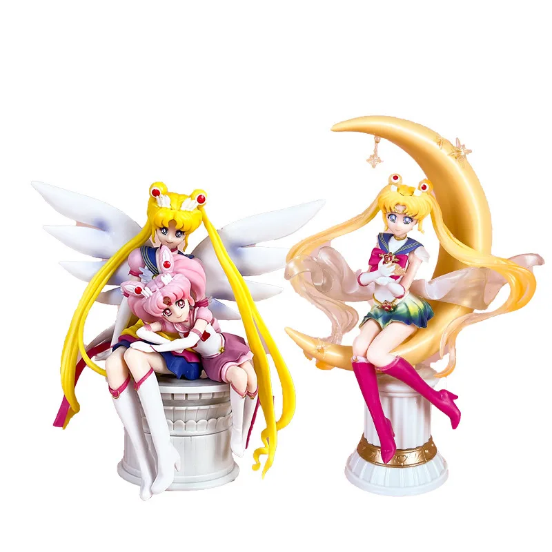 Sailor Moon Tsuk37Usagi Anime Figure Modèle Original, Décoration de Dessin Animé, Ornement de Beurre, Collection de Jouets, Cadeaux, Cadeau Ins, 20cm