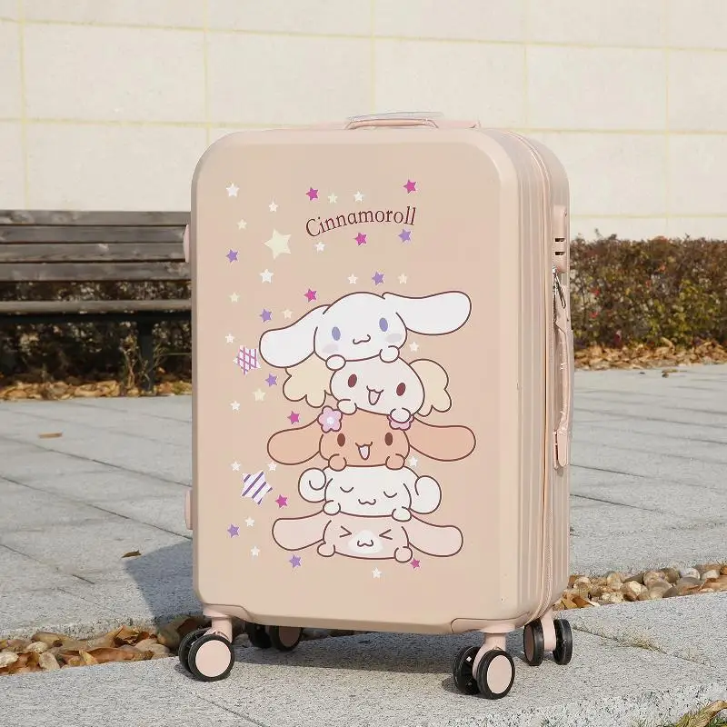 Cinnamoroll 20 26 Inch Trolley Case Sanrio Suitcase Anime Kawaii Student Password Box Universal Wheel Cabin Luggage Trolly Bag