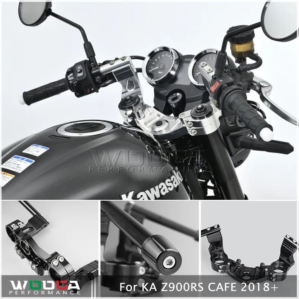 

Sports Riding Handlebar Kit For KAWASAKI Z900RS 2018-2022 Fork Clip-On Adapter Plate Accessories Z 900 RS Cafe 2019 2020 2021