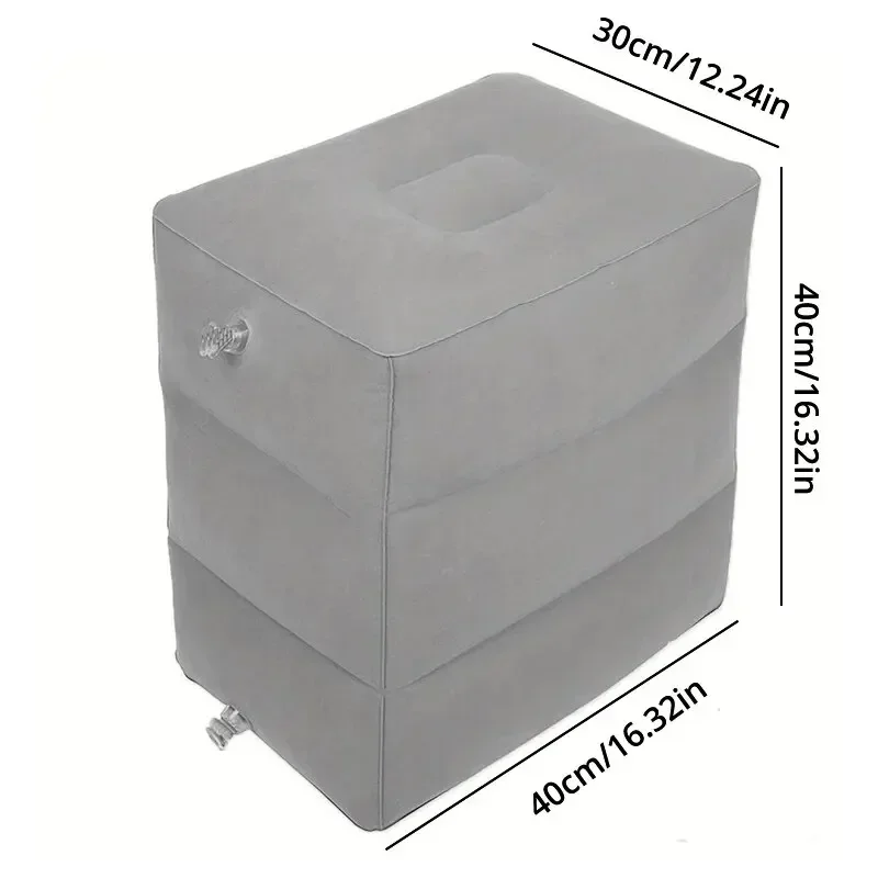 1pc Inflatable Foot Rest Pillow For Travel Portable Adjustable Three Layers Height Stool For Foot Rest Leg