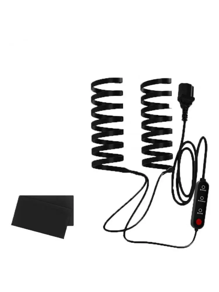 AliExpress NONE Electric Bike Heated Handlebar Grips 36-72V With Three-Temperature Settings And PTC Heating Technology For Winter Riding, Black