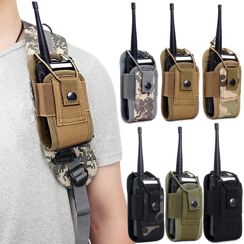 Field Training Molle Radio Walkie Talkie Pouch 1000D Outdoor Portable Radio Interphone Holster Carry Bag Hunting Camping Pocket