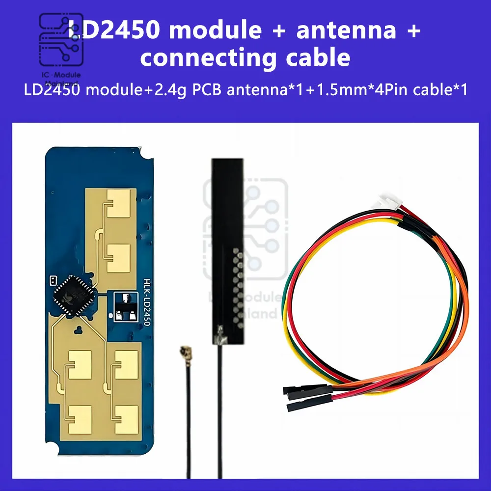 HLK-LD2450 DC5V 24G Smart Home Motion Human Tracking Trajectory Test Distance Angle Speed Radar Sensor Module