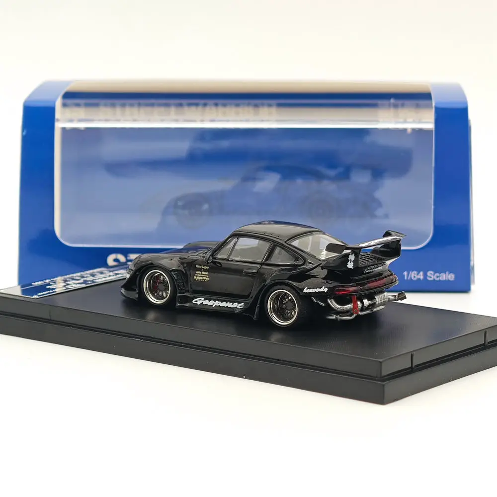 Street WARRIOR SW 1/64 for RWB 993 Black Sport Car Diecast vehicle toy models Collection Auto Gift