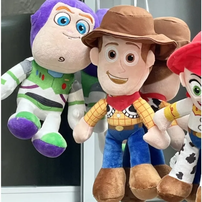 Peluche Toy Story Woody Buzz Lightyear Jessie, poupée en peluche, dessin animé mignon, parfait pour la décoration de la chambre des enfants, cadeaux d'anniversaire