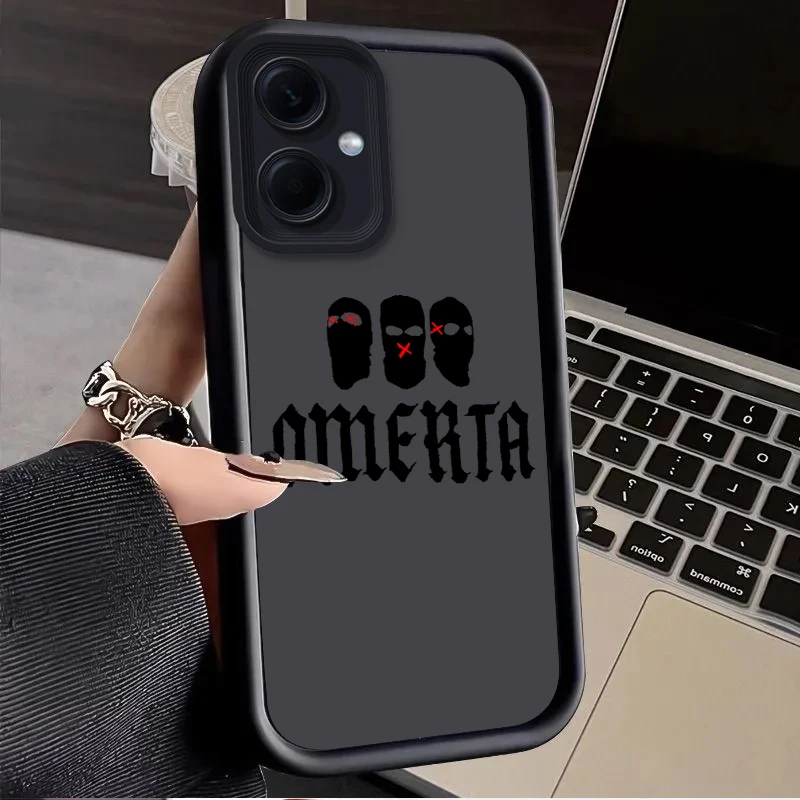 Omerta Black Phone Case for Xiaomi Redmi Note 13 Pro 5G 12 Pro Plus 5G 11 11S 10 9 12S 4G 13C 12C 10C 9C A2 A1 Plus Soft Covers