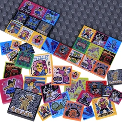 MOC City Music Printed Series Street View Accessories Building Blocks Singer Scene Stage House Halloween DIY Bricks Toys Gifts