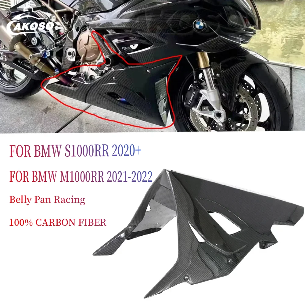 

For BMW S1000RR 2019 2020 2021 2022 M1000RR 2021 2022 Modified Carbon Fiber Lower Diffuser Large Surround Belly Pan Racing