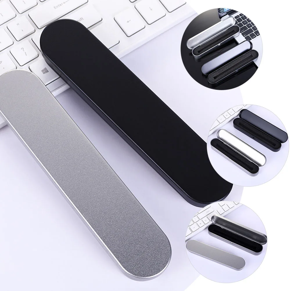 

6pcs Tinplate Pencil Case Silver Durable Metal Stationery Box for Pens Pencils Markers School Supplies Organizer