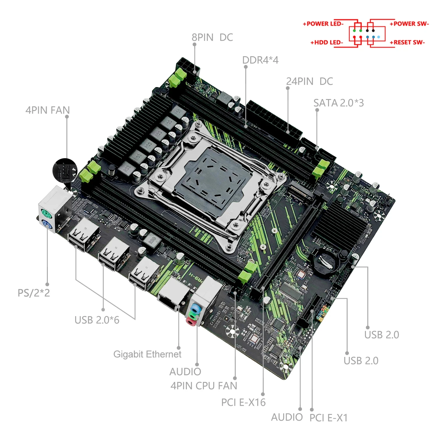 Imagem -02 - Motherboard Grupo Lga 20113 Xeon e5 2670 Processador v3 Cpu Pcs x 8gb = 16gb Ecc Memória Ddr4 Ram Nvme M.2 Sata Machinist-x99 Pr9-h