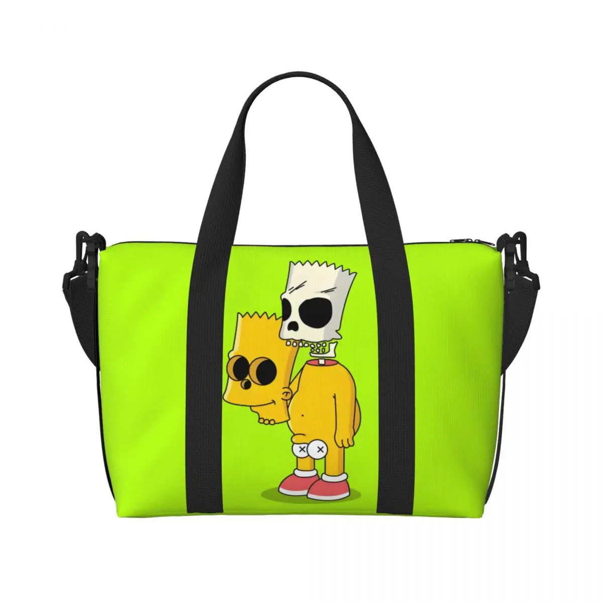 

Пляжная большая сумка Simpsons на заказ, женская анимированная сумка для ситкома с большим отделением, спортивные пляжные дорожные сумки