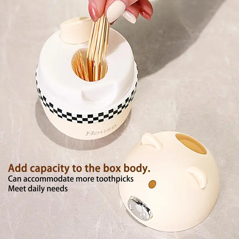 

Automatic Toothpick Dispenser Tooth Pick Holder Dispenser Funny Auto Tooth Pick Dispenser Press Toothpick Holder Toothpick Case