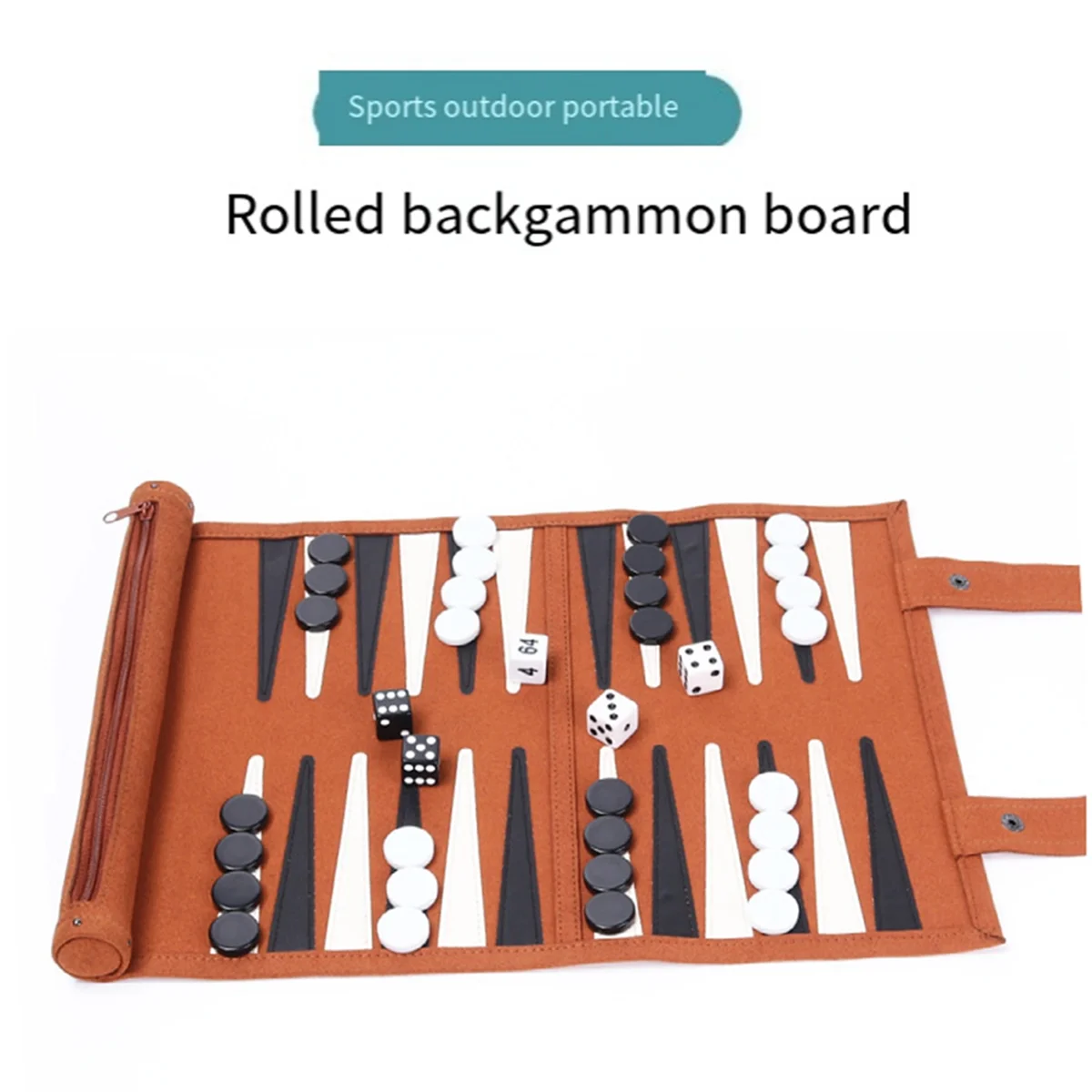 Juego de mesa de Backgammon portátil para adultos, juegos de viaje, diseño de rollo, rompecabezas para niños