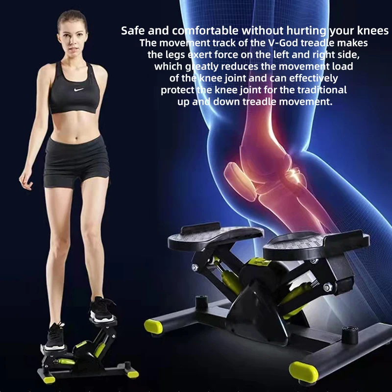 Newly Stepping Machine V-type Swing Machine Household Small Sports Fitness Equipment In-situ Mountaineering Treading Machine