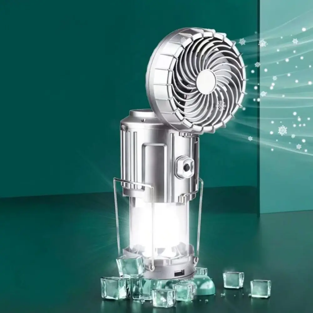 Multifunctional Outdoor Solar Fan Lantern Portable Tent LED Light Rechargeable Camping Lamp For Hiking Emergency Gear
