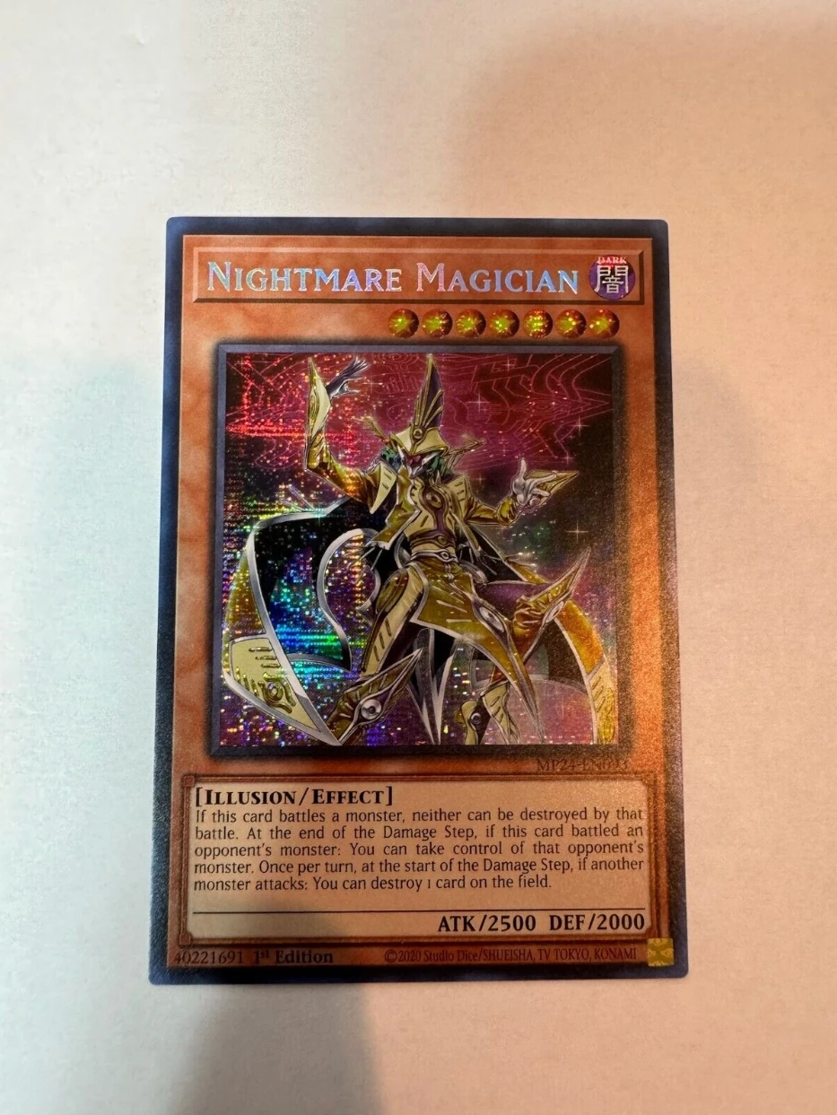 

Yugioh KONAMI Duel Monsters TCG MP24-EN093 Nightmare Magician Secret Rare English 1st Edition Collection Mint Card