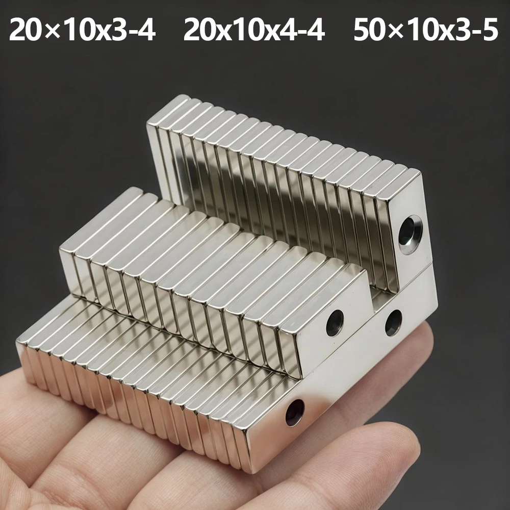 Neodymium Magnet Square With Hole NdFeB N35 Rare Earth Super Powerful Strong Permanent Magnetic Discs for Various Applications