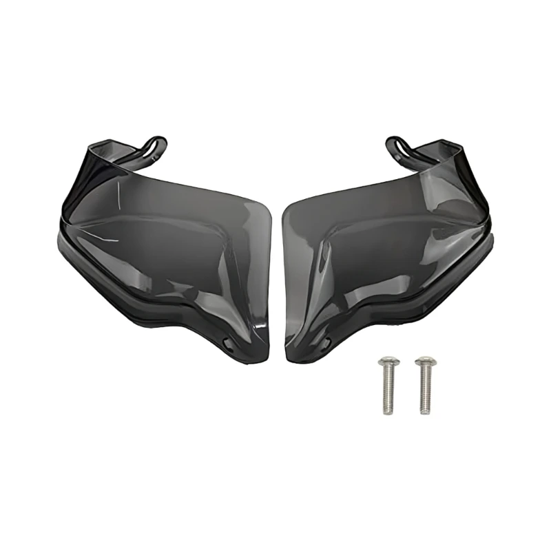 Motorcycle Handguard Wind Deflector Set with Left and Right Contoured Panels, Added Hand Wind Coverage for Cold-Weather