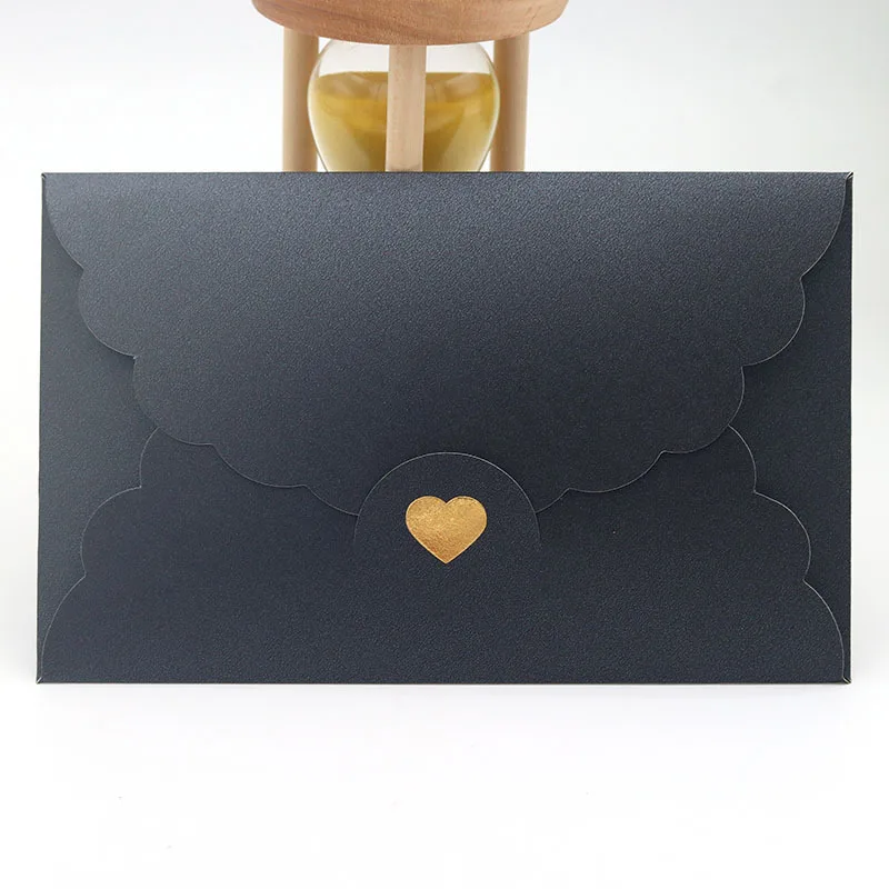 (20 Pieces/Lot) 11*17.5cm Paper Envelope Pearl Kraft Paper Gilding Love Envelope Bank Card VIP Membership Card Package Envelope