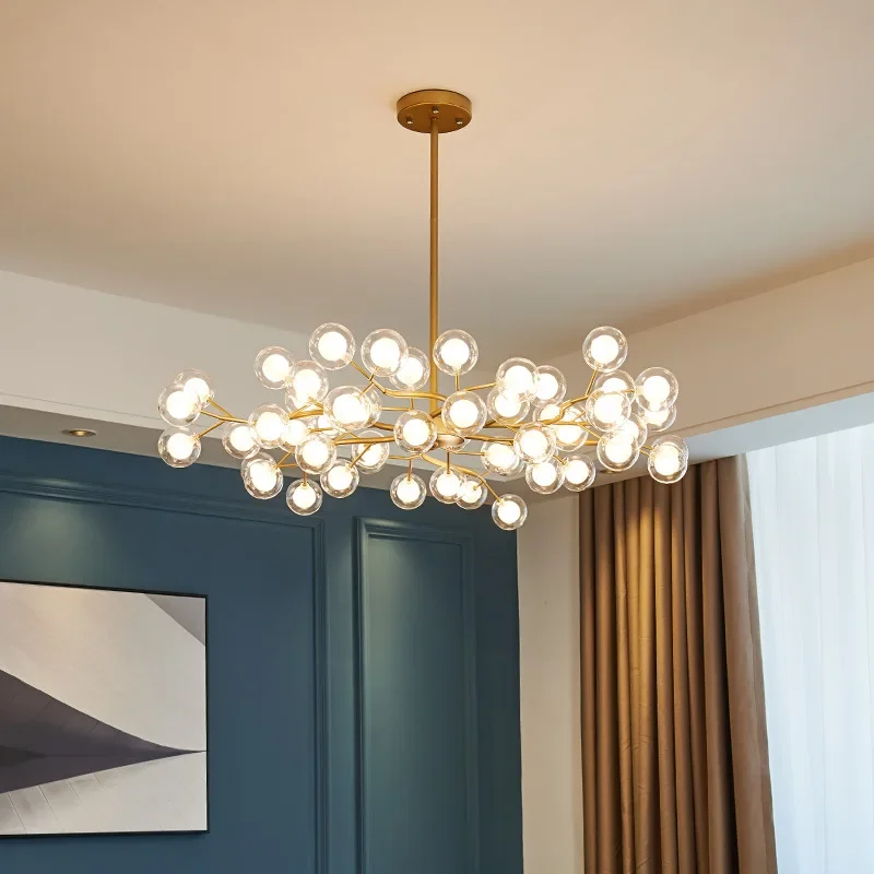 Modern Nordic Chandelier LED Suspension Light Firefly Design for Living Room Dining Room Bedroom Luxury Decorative Ceiling Lam