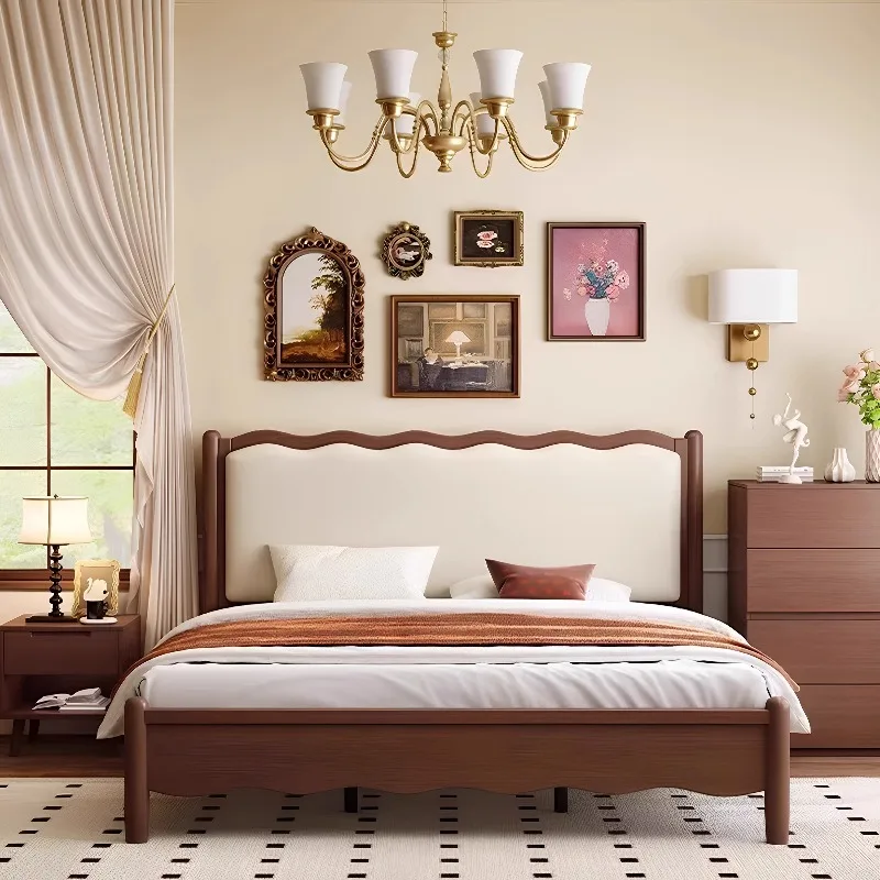 

Minimalist Upholstered Bed Fancy Frame Sleeping Nightstands Bed French Lounge Muebles Para El Hogar Home Furniture Accessories