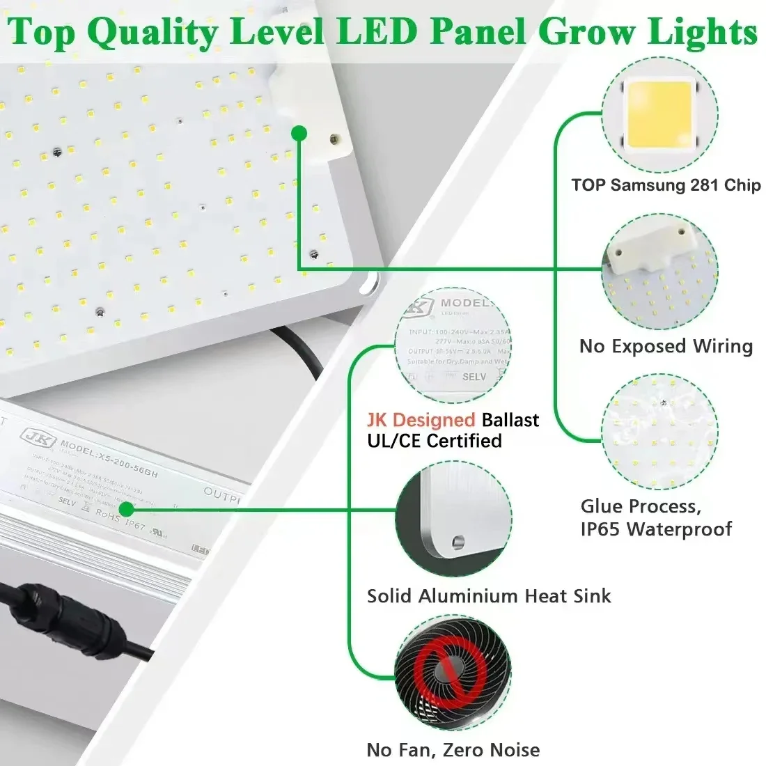 Luces Led de espectro completo, Panel Uv Ir, LM281b, LM301h, personalizado, 200w, 300w, 400w, 600w, para plantas de interior