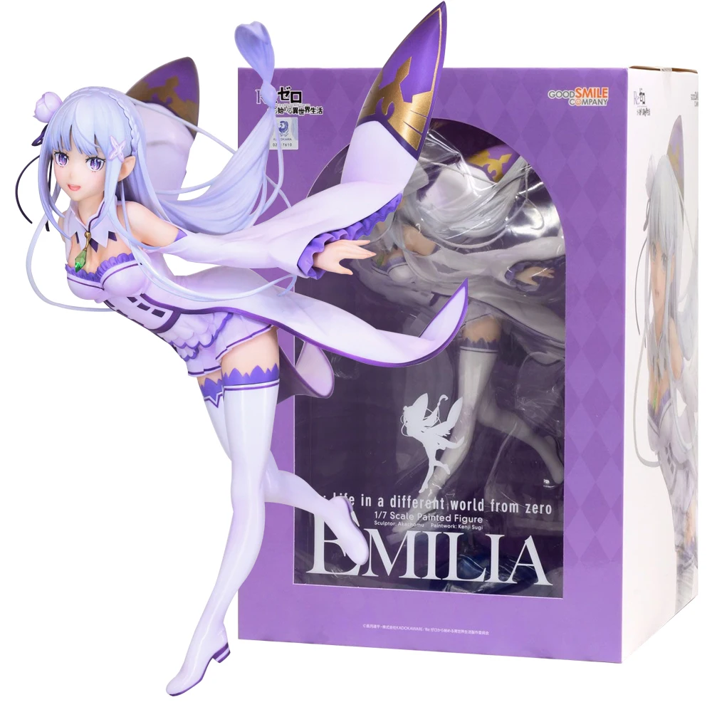

25CM Anime Re:Zero kara Hajimeru Isekai Seikatsu Emilia Figure 1/7 Standing Model Toy Gift Collection Action Figure PVC